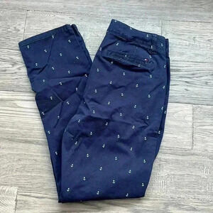 𝅺tommy Hilfiger | Hampton stretch slim chino blue nautical pants with  boats